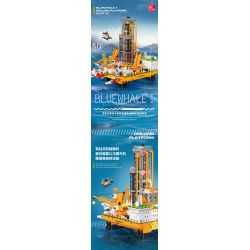 JIESTAR JJ9135 9135 GIÀN KHOAN DẦU NGOÀI KHƠI bộ đồ chơi xếp lắp ráp ghép mô hình Creator BLUE WHALE I Sáng Tạo 3271 khối