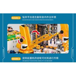 JIESTAR JJ9135 9135 GIÀN KHOAN DẦU NGOÀI KHƠI bộ đồ chơi xếp lắp ráp ghép mô hình Creator BLUE WHALE I Sáng Tạo 3271 khối