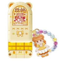 WEKKI 519010 CÔNG CHÚA TRONG MƠ ĐIỆN THOẠI DI ĐỘNG CỦA MÀU VÀNG MAGIC NHỎ bộ đồ chơi xếp lắp ráp ghép mô hình Girl Con Gái