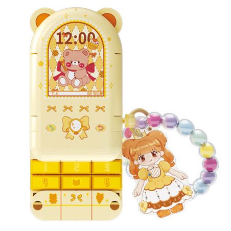 WEKKI 519010 CÔNG CHÚA TRONG MƠ ĐIỆN THOẠI DI ĐỘNG CỦA MÀU VÀNG MAGIC NHỎ bộ đồ chơi xếp lắp ráp ghép mô hình Girl Con Gái