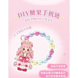 WEKKI 519010 CÔNG CHÚA TRONG MƠ ĐIỆN THOẠI DI ĐỘNG CỦA MÀU VÀNG MAGIC NHỎ bộ đồ chơi xếp lắp ráp ghép mô hình Girl Con Gái