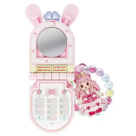 WEKKI 519009 CÔNG CHÚA TRONG MƠ ĐIỆN THOẠI NGỌT NGÀO NHỎ MÀU HỒNG MA THUẬT bộ đồ chơi xếp lắp ráp ghép mô hình Girl Con Gái