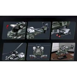 KOZOSHA 2216 MÁY BAY TRỰC THĂNG CHỐNG CHÁY NỔ bộ đồ chơi xếp lắp ráp ghép mô hình Military Army HELICOPTER Quân Sự Bộ Đội 832 khối