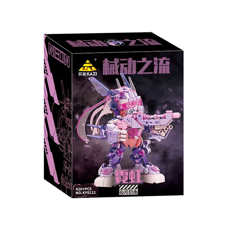 Kazi KY8121 8121 DÒNG CƠ HỌC ĐÈN NEON PHÁT SÁNG bộ đồ chơi xếp lắp ráp ghép mô hình 420 khối