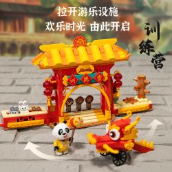 PANTASY 86515 CUỘC PHIÊU LƯU CỦA KUNG FU PANDA TRẠI HUẤN LUYỆN bộ đồ chơi xếp lắp ráp ghép mô hình Movie & Game Phim Và Trò Chơi 500 khối