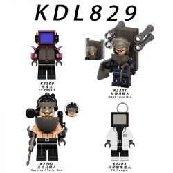 KDL 829 K2200 2200 K2201 2201 K2202 2202 K2203 2203 TOILET MAN 4 LOẠI NHÂN VẬT NHỎ bộ đồ chơi xếp lắp ráp ghép mô hình Movie & Game SKIBIDI TOILET Phim Và Trò Chơi