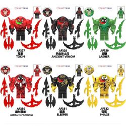 NONE AF327 AF328 AF329 AF330 AF331 AF332 NỌC ĐỘC 6 NHÂN VẬT NHỎ bộ đồ chơi xếp lắp ráp ghép mô hình Super Heroes VENOM Siêu Nhân Anh Hùng