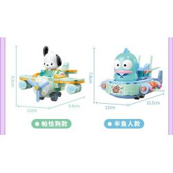 TOP TOY TC1724 1724 GIA ĐÌNH SANRIO MÔ HÌNH HẠM ĐỘI 6 NHỎ ĐÁNG NGẠC NHIÊN bộ đồ chơi xếp lắp ráp ghép mô hình Movie & Game SANRIO CHARACTERS Phim Và Trò Chơi
