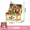 WEKKI 506194 HỘP KHO BÁU ÂM NHẠC NGÀY XỬA XƯA QUẢ BÓNG HỒNG CỦA BELLE bộ đồ chơi xếp lắp ráp ghép mô hình MUSIC TREASURE BOX ROSETTE FETE