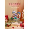 WEKKI 506194 HỘP KHO BÁU ÂM NHẠC NGÀY XỬA XƯA QUẢ BÓNG HỒNG CỦA BELLE bộ đồ chơi xếp lắp ráp ghép mô hình MUSIC TREASURE BOX ROSETTE FETE