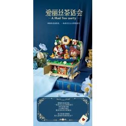 WEKKI 506192 HỘP KHO BÁU ÂM NHẠC NGÀY XỬA XƯA TIỆC TRÀ CỦA ALICE bộ đồ chơi xếp lắp ráp ghép mô hình MUSIC TREASURE BOX MAD TEA-PARTY