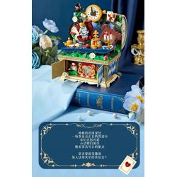 WEKKI 506192 HỘP KHO BÁU ÂM NHẠC NGÀY XỬA XƯA TIỆC TRÀ CỦA ALICE bộ đồ chơi xếp lắp ráp ghép mô hình MUSIC TREASURE BOX MAD TEA-PARTY