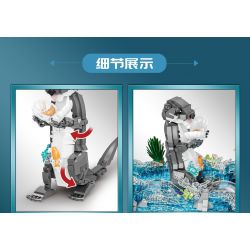 DK 6029 RÁI CÁ CHƠI SINH THÁI bộ đồ chơi xếp lắp ráp ghép mô hình DABBLING OTTER 936 khối