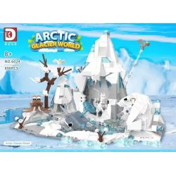 DK 6024 HỆ SINH THÁI THẾ GIỚI SÔNG BĂNG BẮC CỰC bộ đồ chơi xếp lắp ráp ghép mô hình ARCTIC GLACIER WORLD 898 khối