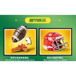 DK 80020 BÓNG ĐÁ bộ đồ chơi xếp lắp ráp ghép mô hình Creator AMERICAN FOOLBALL Sáng Tạo 1038 khối