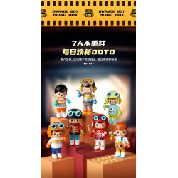 JAKI HK302 HỘP MÙ NHÀ HÁT NHÂN VẬT ORANGE BOY bộ đồ chơi xếp lắp ráp ghép mô hình Collectable Minifigures OWANGE BOY Búp Bê Sưu Tầm