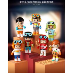 JAKI HK302 HỘP MÙ NHÀ HÁT NHÂN VẬT ORANGE BOY bộ đồ chơi xếp lắp ráp ghép mô hình Collectable Minifigures OWANGE BOY Búp Bê Sưu Tầm
