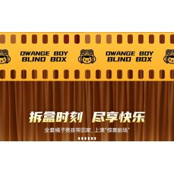 JAKI HK302 HỘP MÙ NHÀ HÁT NHÂN VẬT ORANGE BOY bộ đồ chơi xếp lắp ráp ghép mô hình Collectable Minifigures OWANGE BOY Búp Bê Sưu Tầm