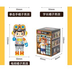 JAKI HK302 HỘP MÙ NHÀ HÁT NHÂN VẬT ORANGE BOY bộ đồ chơi xếp lắp ráp ghép mô hình Collectable Minifigures OWANGE BOY Búp Bê Sưu Tầm