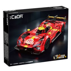 CADA DOUBLEE C63008 63008 NGỌN LỬA TỐC ĐỘ XE THỂ THAO ĐUA THỜI GIAN DÀI tỷ lệ 1:10 bộ đồ chơi xếp lắp ráp ghép mô hình Technic BLAZING FLAME Kỹ Thuật Công Nghệ Cao Mô Hình Phương Tiện 1518 khối