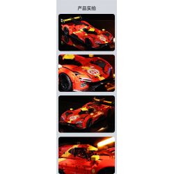 CADA DOUBLEE C63008 63008 NGỌN LỬA TỐC ĐỘ XE THỂ THAO ĐUA THỜI GIAN DÀI tỷ lệ 1:10 bộ đồ chơi xếp lắp ráp ghép mô hình Technic BLAZING FLAME Kỹ Thuật Công Nghệ Cao Mô Hình Phương Tiện 1518 khối