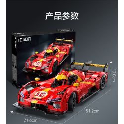 CADA DOUBLEE C63008 63008 NGỌN LỬA TỐC ĐỘ XE THỂ THAO ĐUA THỜI GIAN DÀI tỷ lệ 1:10 bộ đồ chơi xếp lắp ráp ghép mô hình Technic BLAZING FLAME Kỹ Thuật Công Nghệ Cao Mô Hình Phương Tiện 1518 khối