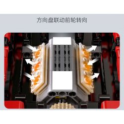 CADA DOUBLEE C63008 63008 NGỌN LỬA TỐC ĐỘ XE THỂ THAO ĐUA THỜI GIAN DÀI tỷ lệ 1:10 bộ đồ chơi xếp lắp ráp ghép mô hình Technic BLAZING FLAME Kỹ Thuật Công Nghệ Cao Mô Hình Phương Tiện 1518 khối