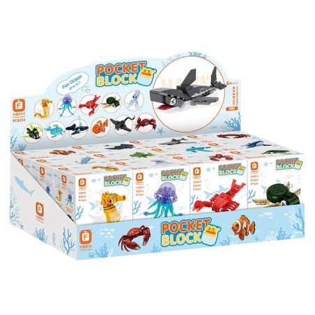 FORANGE FC8153 8153 BỘ SƯU TẬP MINI 12 LOẠI ĐỘNG VẬT BIỂN YINY bộ đồ chơi xếp lắp ráp ghép mô hình Creator Sáng Tạo 679 khối