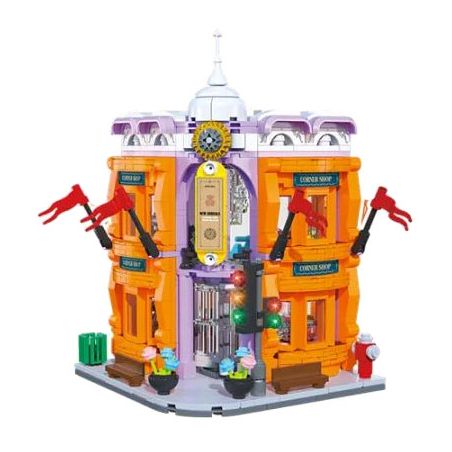 FORANGE FC8401 8401 TÒA NHÀ CỬA HÀNG BÁCH HÓA GÓC bộ đồ chơi xếp lắp ráp ghép mô hình Creator Sáng Tạo