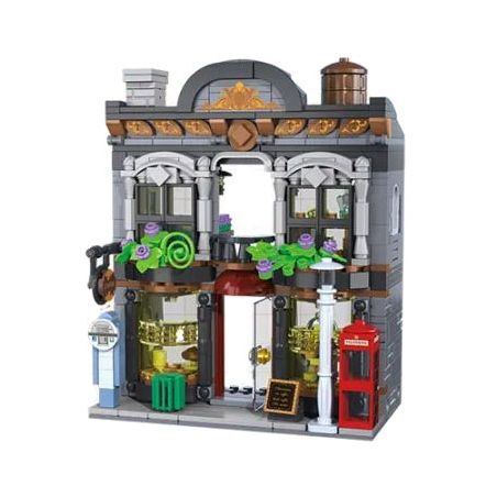 FORANGE FC8402 8402 TÒA NHÀ QUÁN CÀ PHÊ bộ đồ chơi xếp lắp ráp ghép mô hình Creator Sáng Tạo