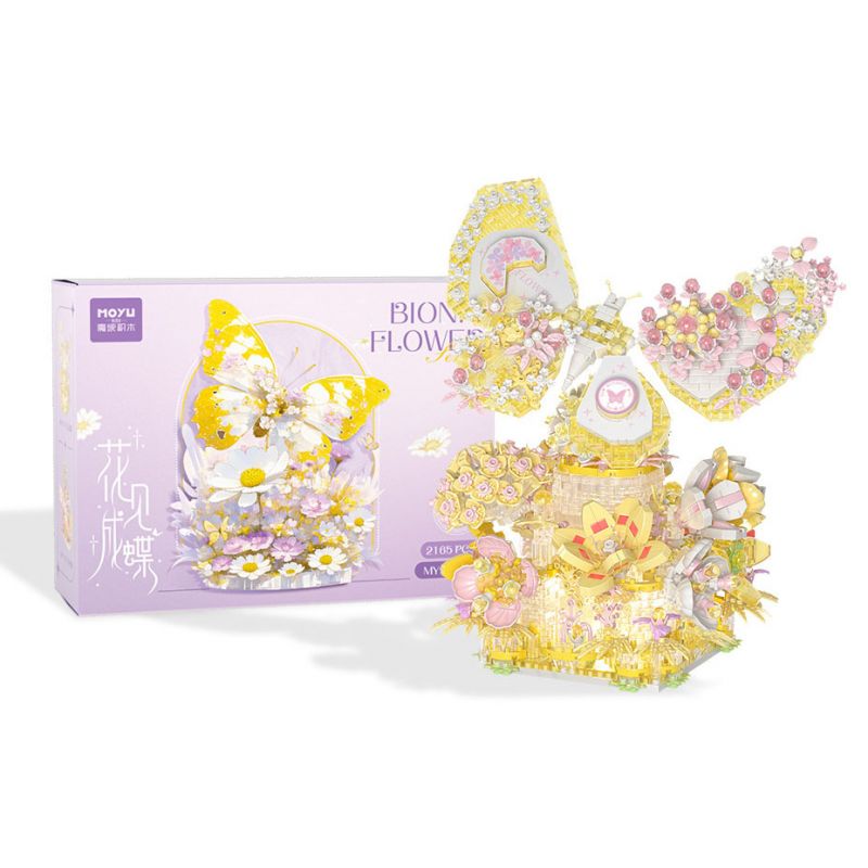 MOYU BLOCK MY97151 97151 SINH HỌC HOA BIẾN THÀNH BƯỚM bộ đồ chơi xếp lắp ráp ghép mô hình Arts & Crafts 2165 khối
