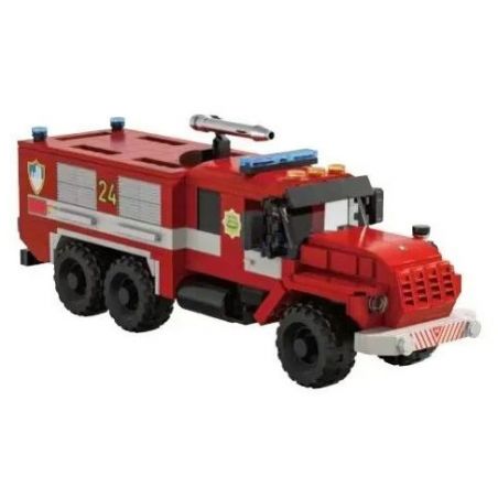 XBERT 66024 XE CỨU HỎA 6 BÁNH URAL 4320 bộ đồ chơi xếp lắp ráp ghép mô hình City VINTAGE 4320 FIRE TRUCK 6X6 Thành Phố 472 khối