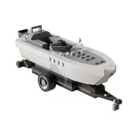 XBERT 66115 TRAILER VẬN CHUYỂN TÀU CAO TỐC bộ đồ chơi xếp lắp ráp ghép mô hình City TRAILER WITH SPEEDBOAT Thành Phố 162 khối