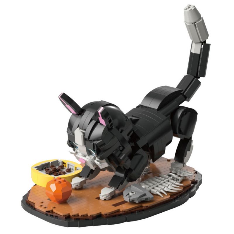 XBERT 66097 THÚ CƯNG DỄ THƯƠNG HỢP THỜI TRANG MÈO BÒ bộ đồ chơi xếp lắp ráp ghép mô hình Creator COW CAT Sáng Tạo 1200 khối