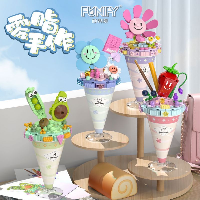 FUNIFY W9300 9300 KHÔNG BÉO THỦ CÔNG 4 KIỂU bộ đồ chơi xếp lắp ráp ghép mô hình