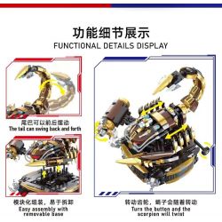 SMALL ANGLE JD069 BỌ CẠP CƠ KHÍ bộ đồ chơi xếp lắp ráp ghép mô hình MACHINE SCORPION 1316 khối