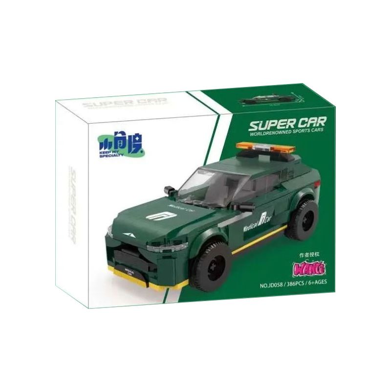 SMALL ANGLE JD058 XE ĐẨY TẾ bộ đồ chơi xếp lắp ráp ghép mô hình Speed Champions Racing Cars MEDICAL CAR Đua Xe Công Thức 386 khối