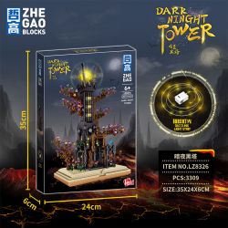 ZHEGAO LZ8326 8326 THÁP ĐEN ĐÊM TỐI bộ đồ chơi xếp lắp ráp ghép mô hình The Lord Of The Rings DARK NIGHT TOWER Chúa Nhẫn 3309 khối