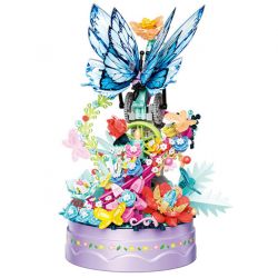 ZHEGAO 663502 HỘP NHẠC BƯỚM MAY MẮN bộ đồ chơi xếp lắp ráp ghép mô hình Arts & Crafts FORTUNE BUTTERFLY 650 khối
