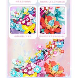 ZHEGAO 663502 HỘP NHẠC BƯỚM MAY MẮN bộ đồ chơi xếp lắp ráp ghép mô hình Arts & Crafts FORTUNE BUTTERFLY 650 khối