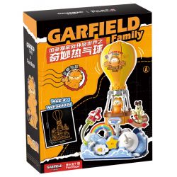 FEMIBOX S44074 44074 GIA ĐÌNH GARFIELD DU LỊCH VÒNG QUANH THẾ GIỚI KHINH KHÍ CẦU TUYỆT VỜI bộ đồ chơi xếp lắp ráp ghép mô hình Movie & Game GARFIELD FAMILY FANCY HOT AIR BALLOON Phim Và Trò Chơi 432 khối