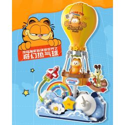 FEMIBOX S44074 44074 GIA ĐÌNH GARFIELD DU LỊCH VÒNG QUANH THẾ GIỚI KHINH KHÍ CẦU TUYỆT VỜI bộ đồ chơi xếp lắp ráp ghép mô hình Movie & Game GARFIELD FAMILY FANCY HOT AIR BALLOON Phim Và Trò Chơi 432 khối