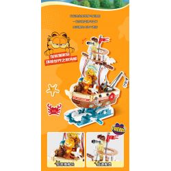 FEMIBOX S44074 44074 GIA ĐÌNH GARFIELD DU LỊCH VÒNG QUANH THẾ GIỚI KHINH KHÍ CẦU TUYỆT VỜI bộ đồ chơi xếp lắp ráp ghép mô hình Movie & Game GARFIELD FAMILY FANCY HOT AIR BALLOON Phim Và Trò Chơi 432 khối
