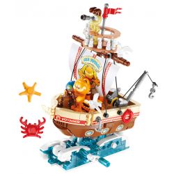 FEMIBOX S44075 44075 GIA ĐÌNH GARFIELD DU LỊCH THẾ GIỚI THUYỀN BUỒM bộ đồ chơi xếp lắp ráp ghép mô hình Movie & Game GARFIELD FAMILY SEAGOING VESSEL Phim Và Trò Chơi 466 khối