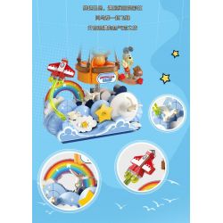 FEMIBOX S44075 44075 GIA ĐÌNH GARFIELD DU LỊCH THẾ GIỚI THUYỀN BUỒM bộ đồ chơi xếp lắp ráp ghép mô hình Movie & Game GARFIELD FAMILY SEAGOING VESSEL Phim Và Trò Chơi 466 khối