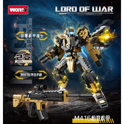WOMA C4009 4009 LORD OF WAR SÚNG M416 BIẾN THÀNH MECHA bộ đồ chơi xếp lắp ráp ghép mô hình Military Army Quân Sự Bộ Đội 435 khối