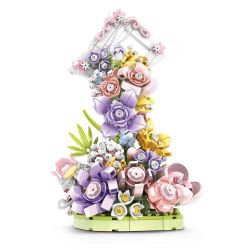 WOMA C2000 2000 CHUYỆN HOA TRANH 4 KIỂU SÂN CÀNH bộ đồ chơi xếp lắp ráp ghép mô hình Arts & Crafts 656 khối