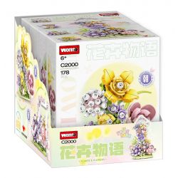 WOMA C2000 2000 CHUYỆN HOA TRANH 4 KIỂU SÂN CÀNH bộ đồ chơi xếp lắp ráp ghép mô hình Arts & Crafts 656 khối