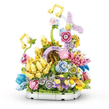 WOMA C2001 2001 TRUYỆN HOA HUIYINYUE 4 MẪU BƯỚM MỘNG SAY BÓNG bộ đồ chơi xếp lắp ráp ghép mô hình Arts & Crafts 656 khối