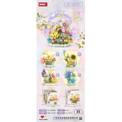 WOMA C2001 2001 TRUYỆN HOA HUIYINYUE 4 MẪU BƯỚM MỘNG SAY BÓNG bộ đồ chơi xếp lắp ráp ghép mô hình Arts & Crafts 656 khối